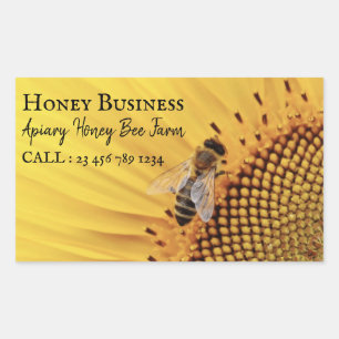 Sticker Rectangulaire Apiary Honey