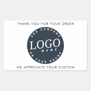 Sticker Rectangulaire Appréciation du client minimaliste du logo de l'en