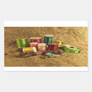 Sticker Rectangulaire Approvisionnements de couture