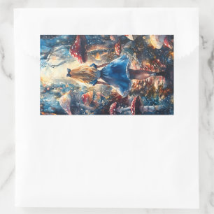 Sticker Rectangulaire Aquarelle Alice au pays des merveilles