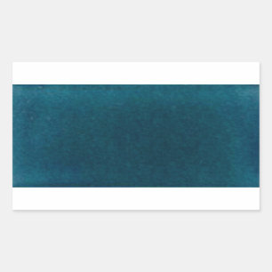 Sticker Rectangulaire Aquarelle de mer profonde - bleu Turquoise foncé e