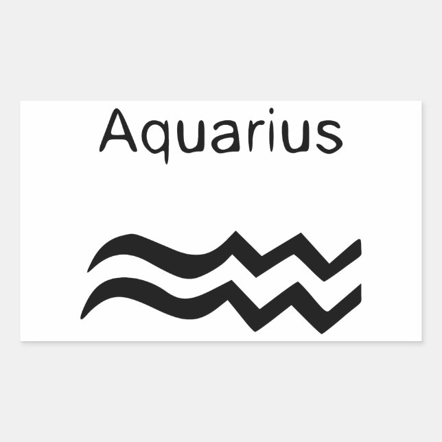 Sticker Rectangulaire Aquarius (Devant)