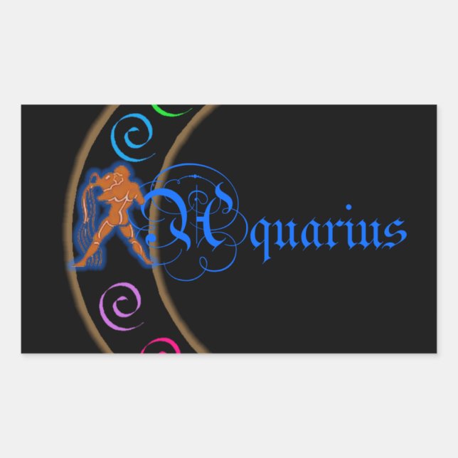Sticker Rectangulaire Aquarius (Devant)