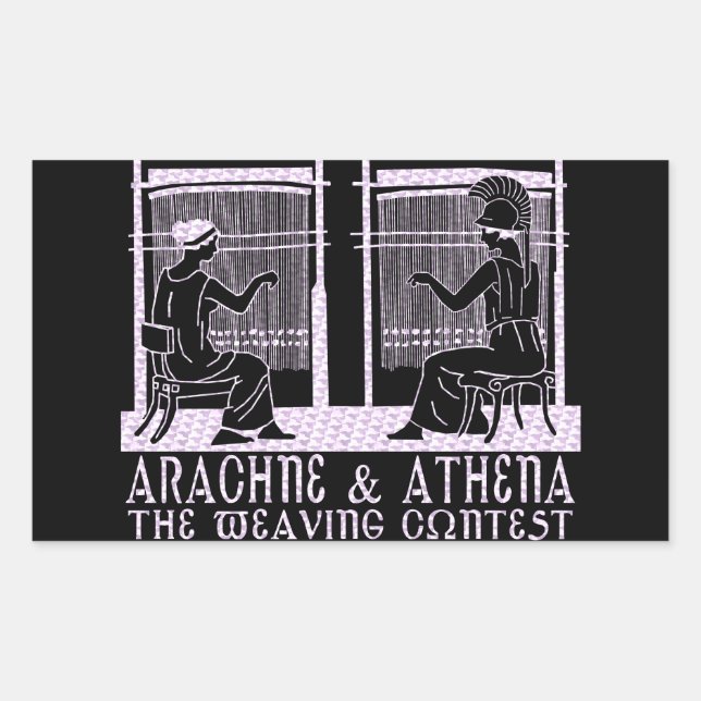 Sticker Rectangulaire Arachne contre Athena (Devant)