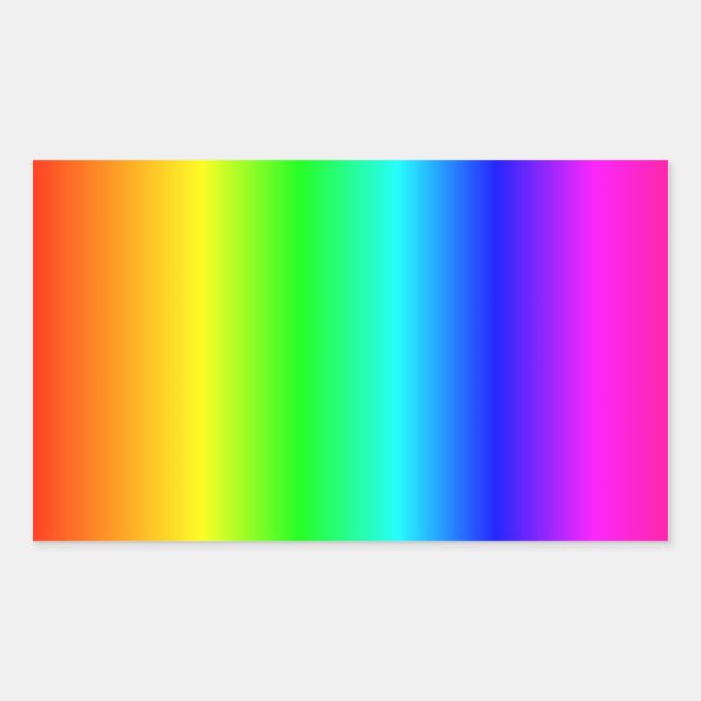 Sticker Rectangulaire Arc-en-ciel (Devant)