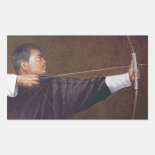 Sticker Rectangulaire Archer Bhutan
