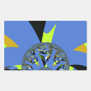 Sticker Rectangulaire Arches cool avec sphères fractales Art Design