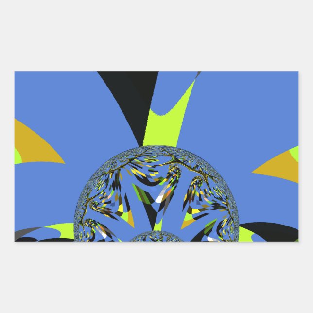 Sticker Rectangulaire Arches cool avec sphères fractales Art Design (Devant)