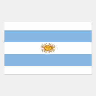 Sticker Rectangulaire Argentine : Le drapeau de Bandeira Argentine