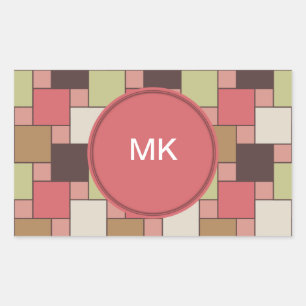 Sticker Rectangulaire Armoire d'épices géométrique