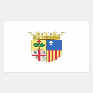 Sticker Rectangulaire Armoiries d'Aragon (Espagne)