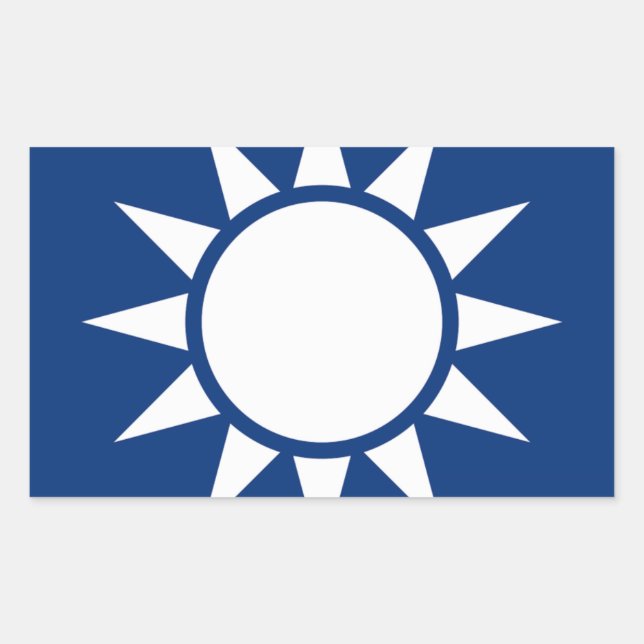Sticker Rectangulaire Armoiries de Taiwan (Devant)