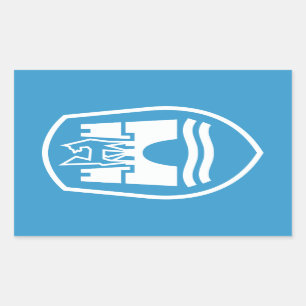 Sticker Rectangulaire Armoiries de Wolfsburg (blanc)