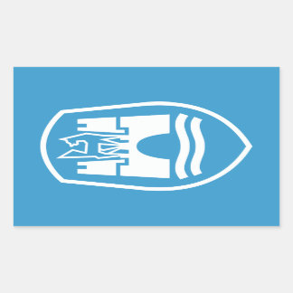 Sticker Rectangulaire Armoiries de Wolfsburg (blanc)