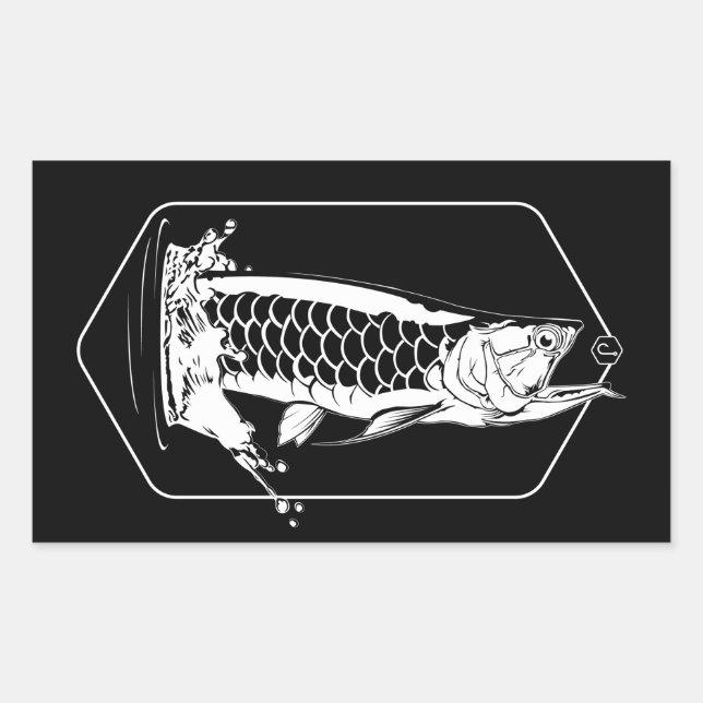 Sticker Rectangulaire Arowana Jump (Devant)