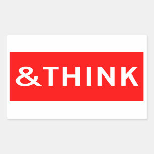 STICKER RECTANGULAIRE ARRÊTEZ ET PENSEZ