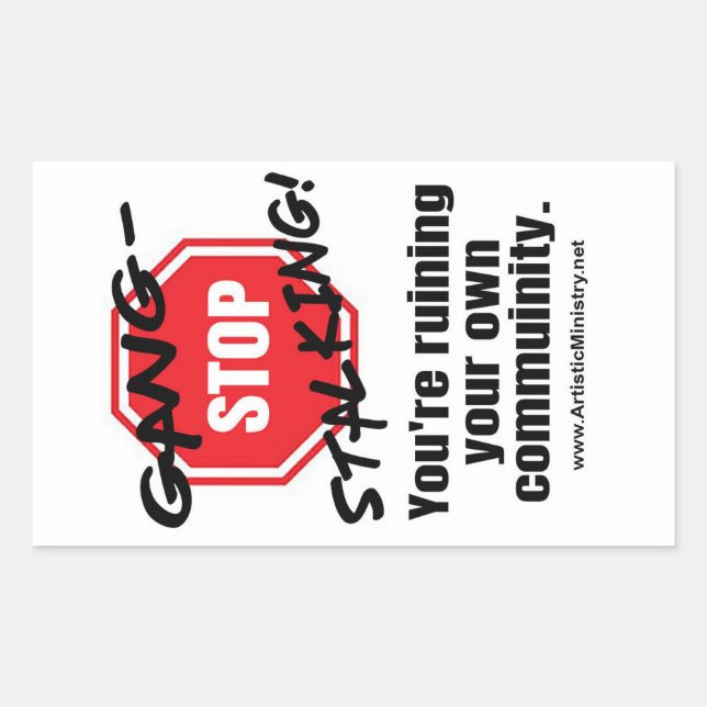 STICKER RECTANGULAIRE ARRÊTEZ LE BÂTIMENT DE POIGNÉE (Devant)