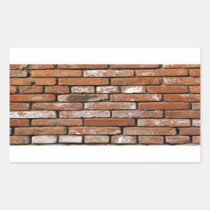 Sticker Rectangulaire Arrière - plan de mur de briques