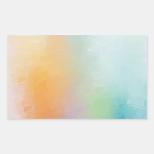 Sticker Rectangulaire Art Abstrait rose rouge jaune bleu blanc Modèle
