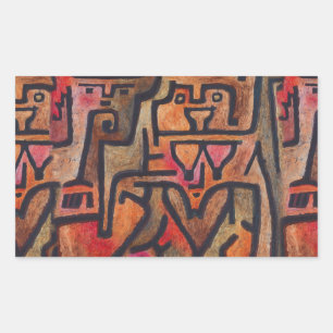 Sticker Rectangulaire Art moderne expressionniste abstrait de forêt de K