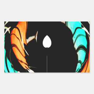 Sticker Rectangulaire Art Motif traditionnel africain Imprimer