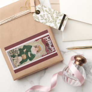 Sticker Rectangulaire Art Nouveau vintage Helm Cacao par Privat Livemont