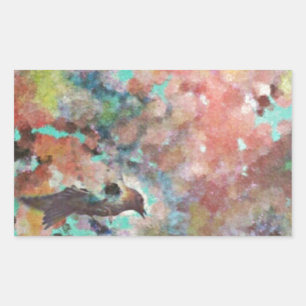 Sticker Rectangulaire Art numérique Bluebird