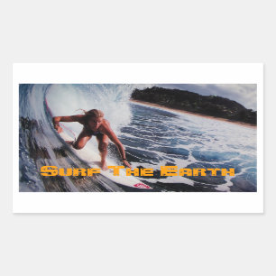 Sticker Rectangulaire Art surfant surfant de décalque d'autocollant de
