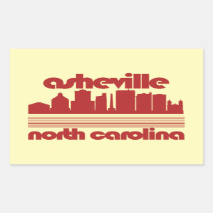 Sticker Rectangulaire Asheville, Caroline du Nord