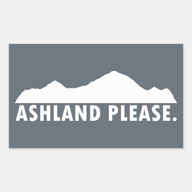 Sticker Rectangulaire Ashland Oregon S'Il Vous Plaît (Devant)