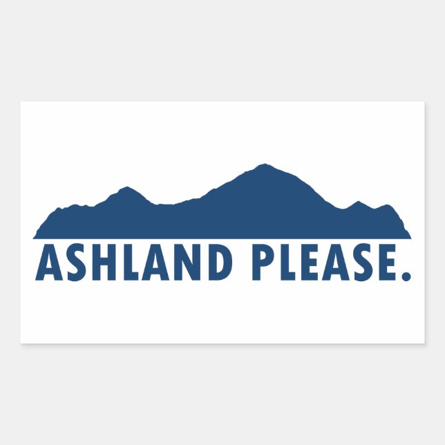 Sticker Rectangulaire Ashland Oregon S'Il Vous Plaît (Devant)