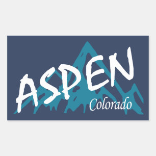 Sticker Rectangulaire Aspen Colorado