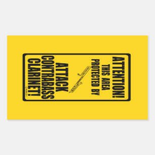 Sticker Rectangulaire Attaquer la clarinette de contrebande