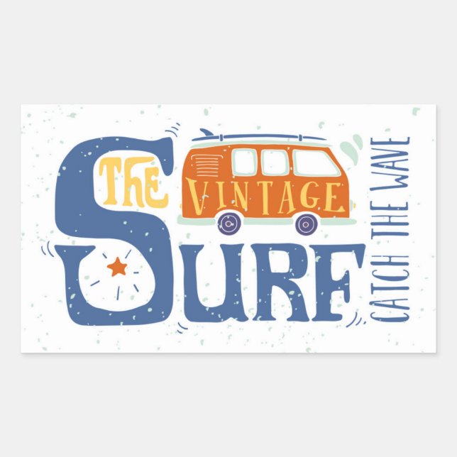 Sticker Rectangulaire Attraper L'Affiche De La Vague (Devant)