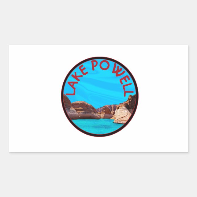 Sticker Rectangulaire Au lac Powell (Devant)