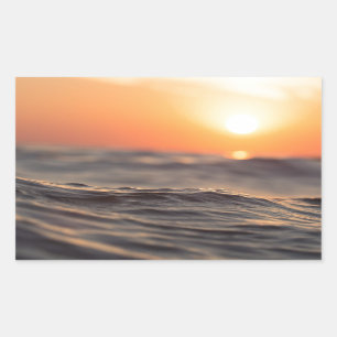 Sticker Rectangulaire Aube de lever de soleil de coucher du soleil sur