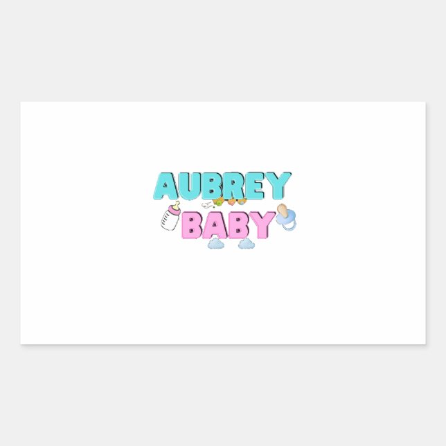 Sticker Rectangulaire Aubrey baby (Devant)