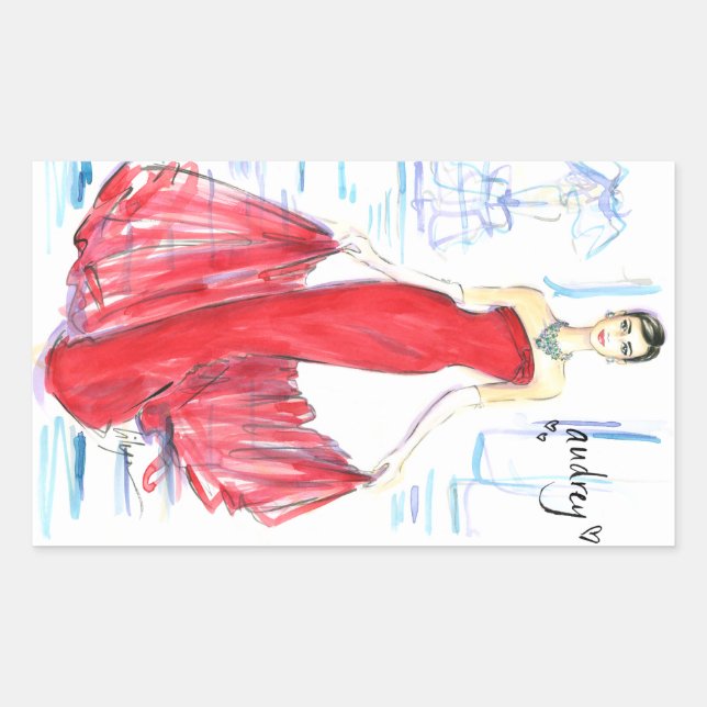 Sticker Rectangulaire Audrey Awesomeness (Devant)