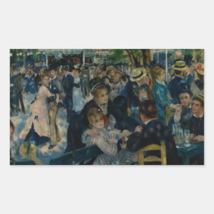Sticker Rectangulaire Auguste Renoir - Danse au Moulin de la Galette