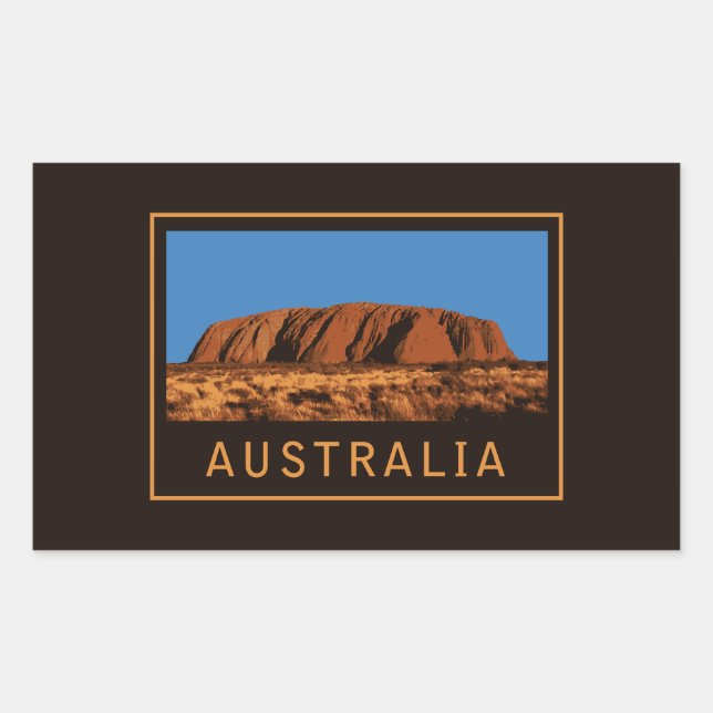 Sticker Rectangulaire Australie Uluru (Devant)
