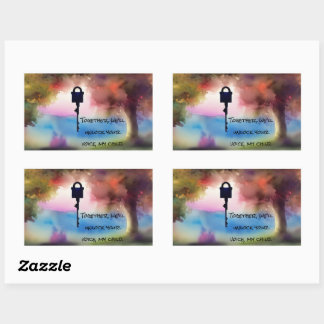 Sticker Rectangulaire Autisme - Besoins spéciaux Soutien aux enfants - V