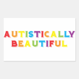 Sticker Rectangulaire Autistement Belle
