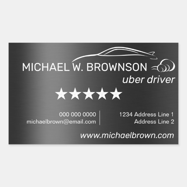 Sticker Rectangulaire Auto-voiture de conducteur (Devant)