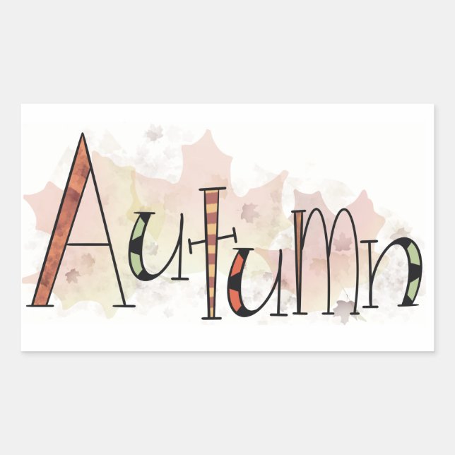 Sticker Rectangulaire Automne (Devant)
