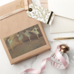 Sticker Rectangulaire Avant le ballet d'Edgar Degas, Art Vintage