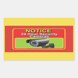 Sticker Rectangulaire Avertissement de la caméra de sécurité