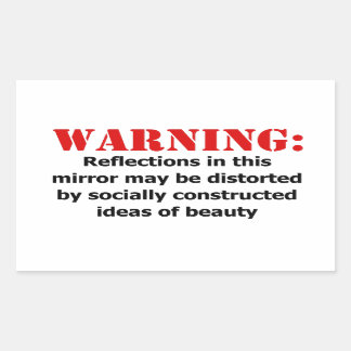 Sticker Rectangulaire Avertissement de miroir positif pour le corps