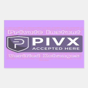Sticker Rectangulaire Avis de porte et de registre de PIVX