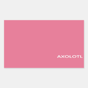 Sticker Rectangulaire Axolotl pink color name