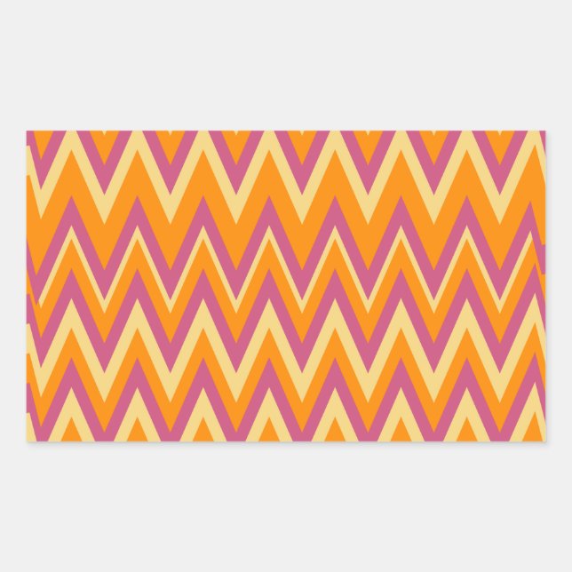 Sticker Rectangulaire Aztec Tribal ZigZag (Devant)